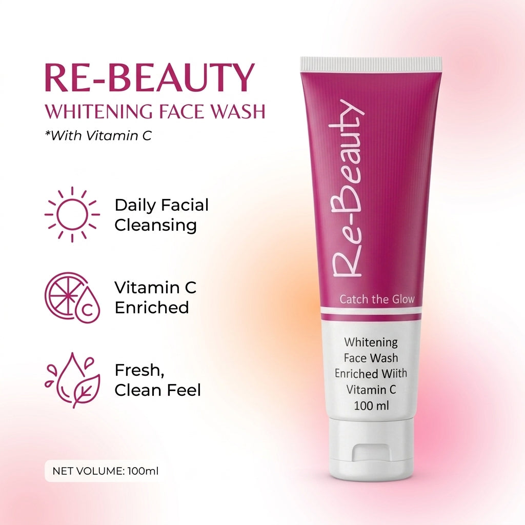 Re-Beauty Whitening Face Wash with Vitamin C – 100ml