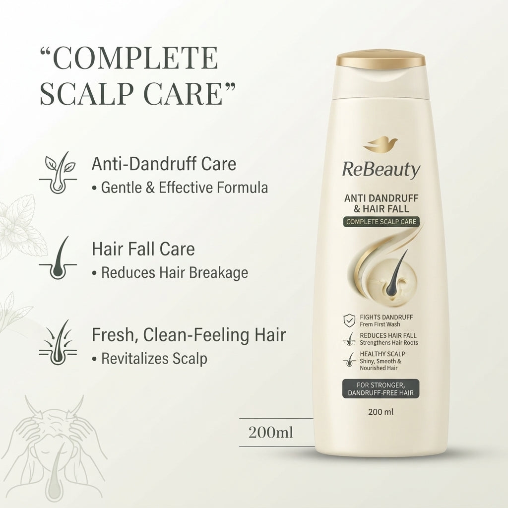 Re-Beauty Anti-Dandruff & Hair Fall Control Shampoo – Complete Scalp Care, 200ml