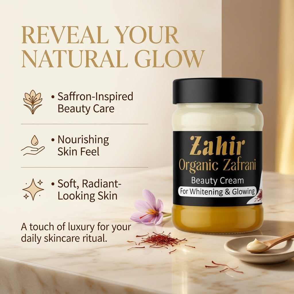 Zahir Organic Zafrani Beauty Cream – Saffron-Inspired Nourishing & Glow Care