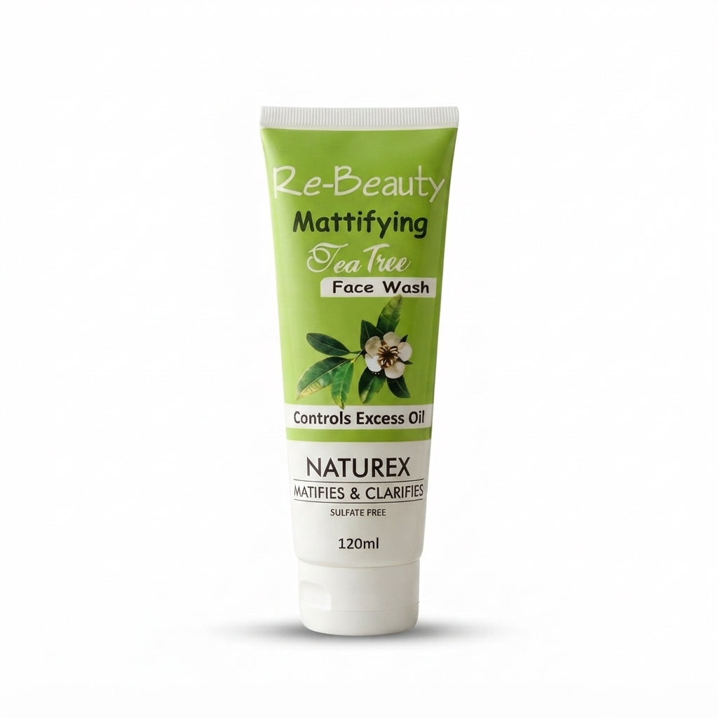 Re-Beauty Mattifying Tea Tree Face Wash – Oil Control & Clarifying Cleanser, 120ml