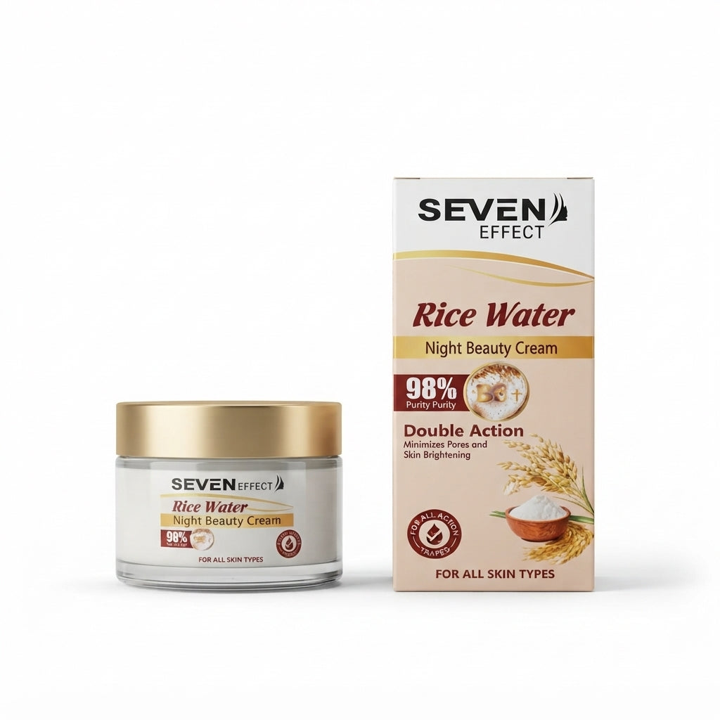 Seven Effect Rice Water Night Beauty Cream – Overnight Hydration & Radiant Glow