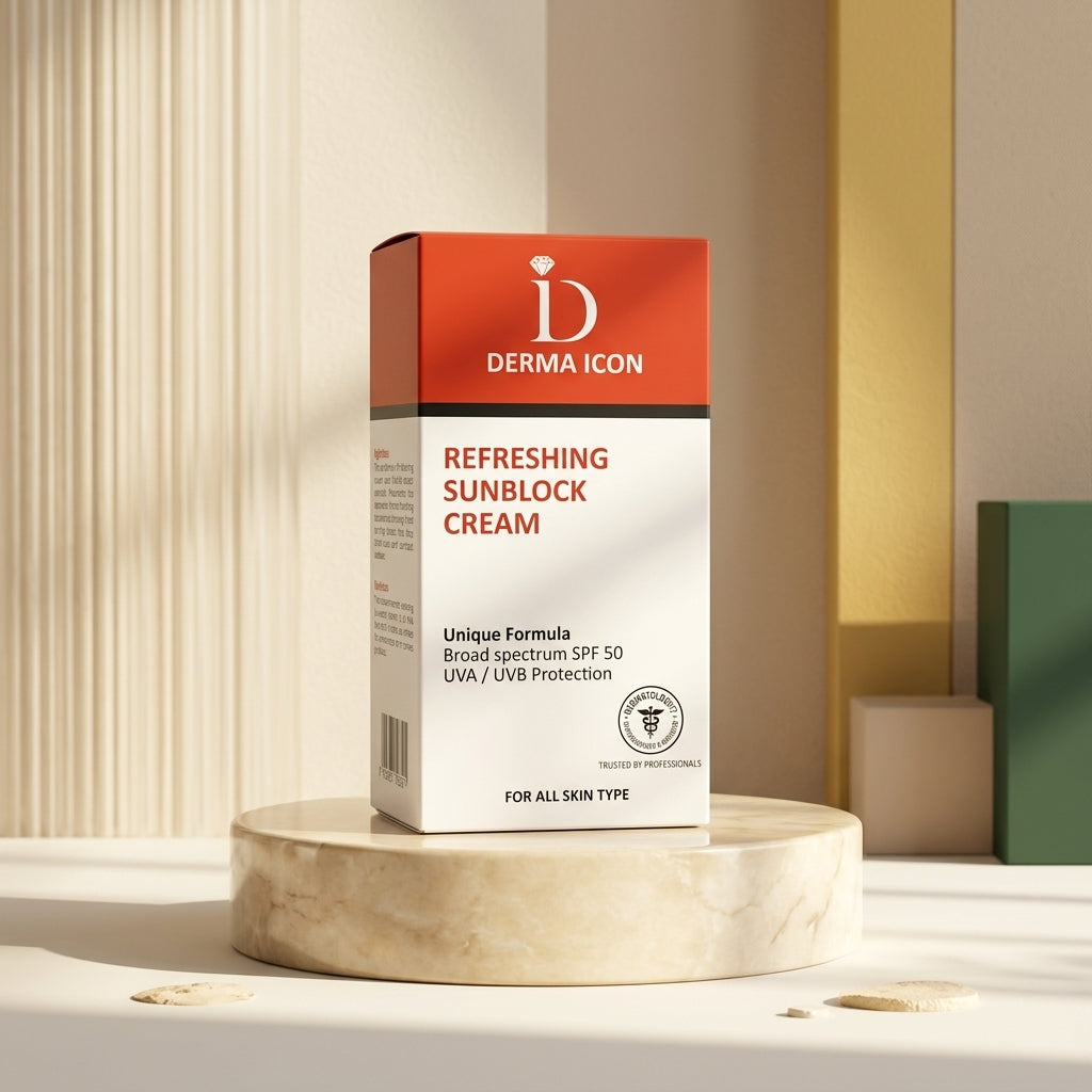 Derma Icon Sun Block Cream SPF 50 – Broad Spectrum UVA/UVB Protection