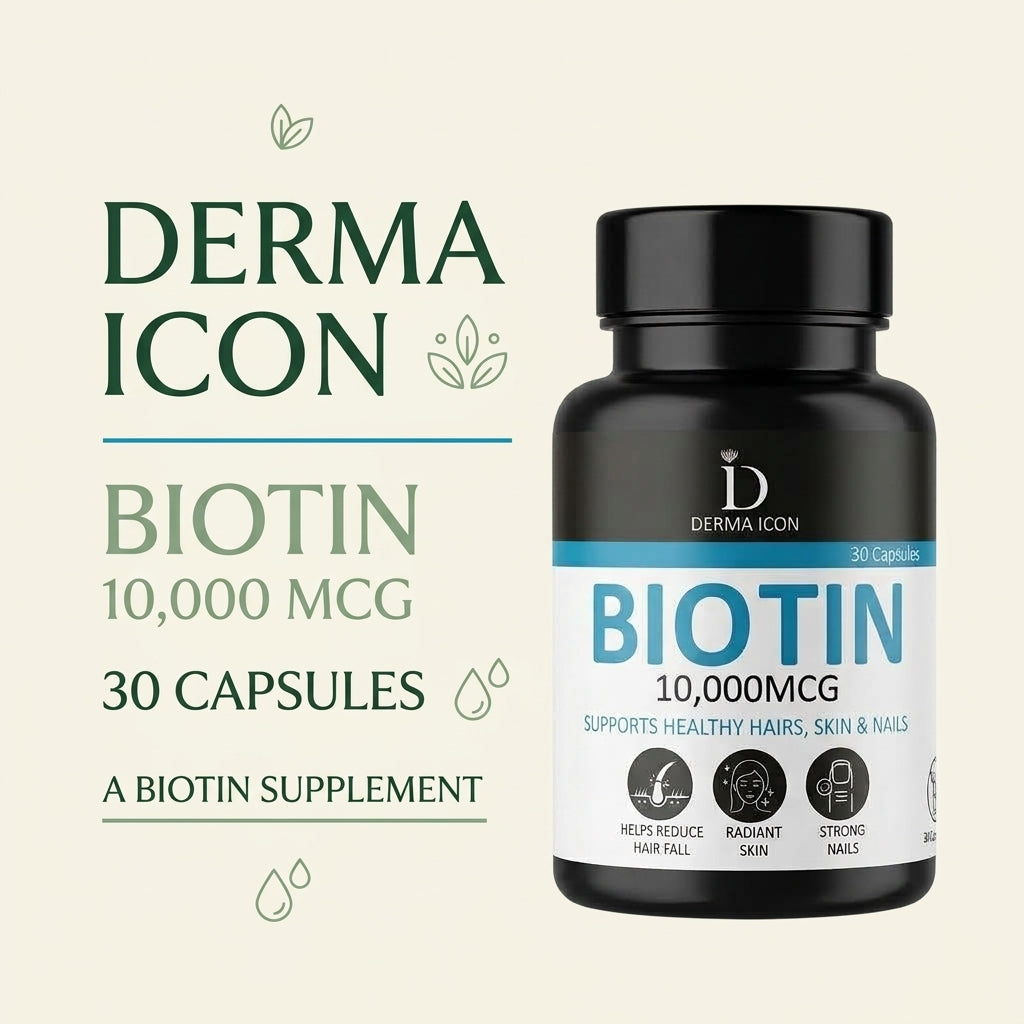 Derma Icon Biotin 10,000 mcg Capsules – 30 Capsule