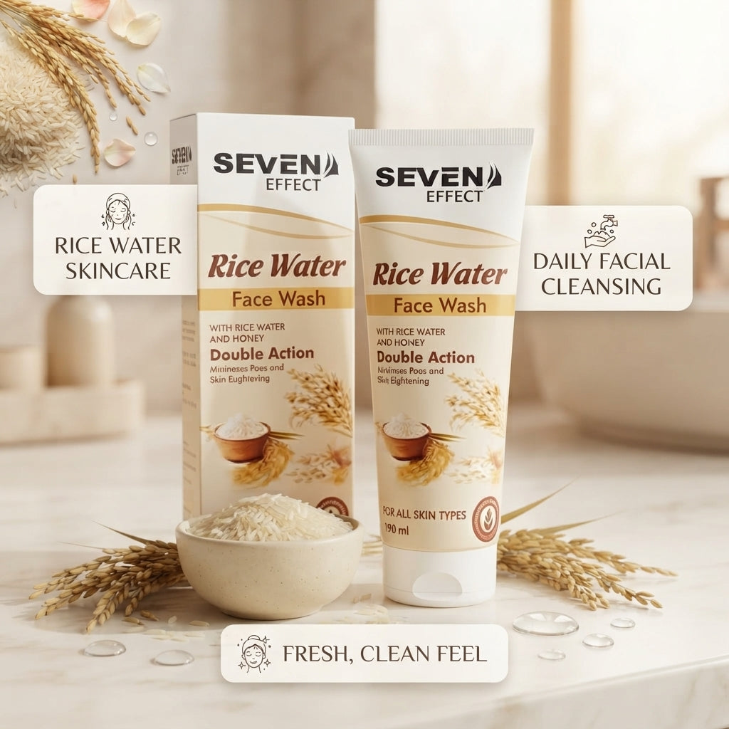 Seven Effect Rice Water Face Wash – Gentle Daily Cleansing & Radiance Care