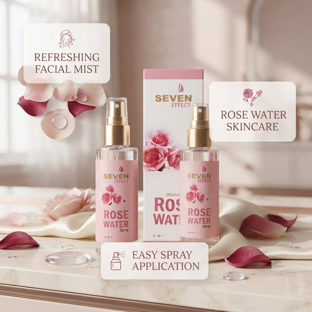 Seven Effect Rose Water Spray – Refreshing & Hydrating Facial Mist