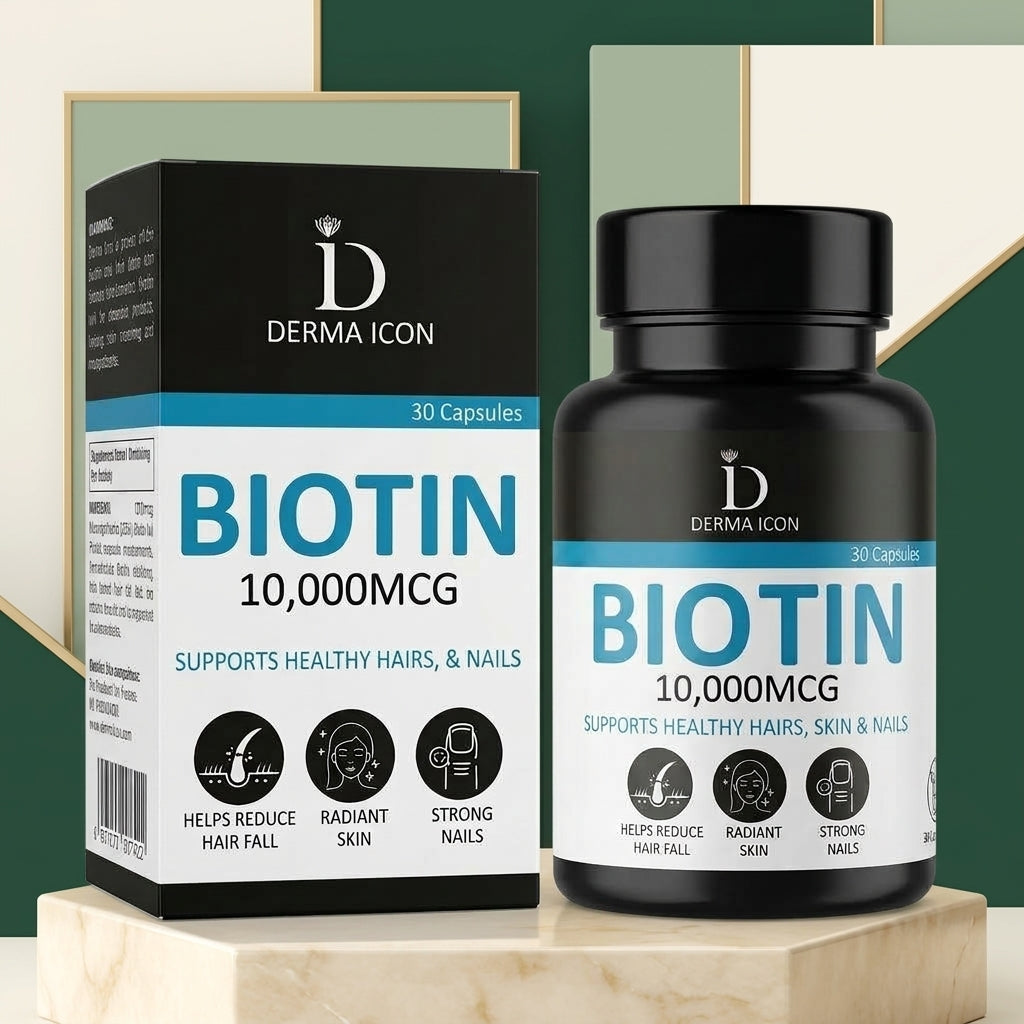 Derma Icon Biotin 10,000 mcg Capsules – 30 Capsule