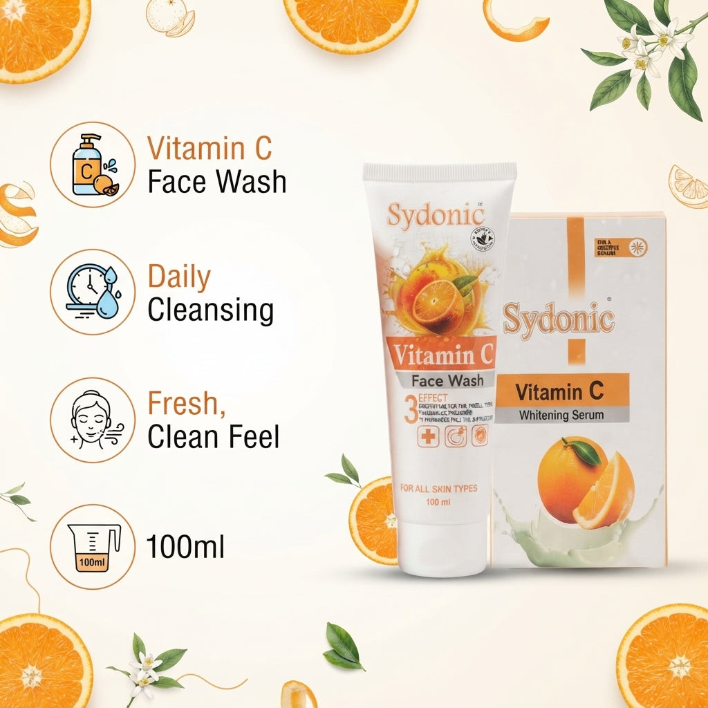Sydonic Vitamin C Face Wash – 100ml | Fresh & Radiant-Looking Skin