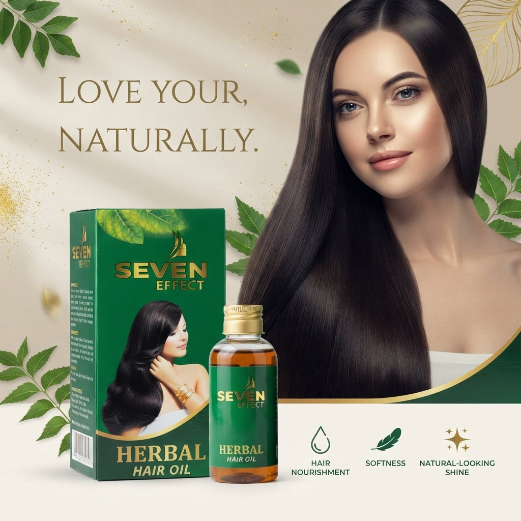 Seven Effect Herbal Hair Oil – Nourishing Hair & Scalp Care