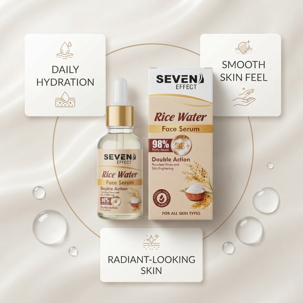 Seven Effect Rice Water Face Serum – Daily Hydration & Radiance Booster