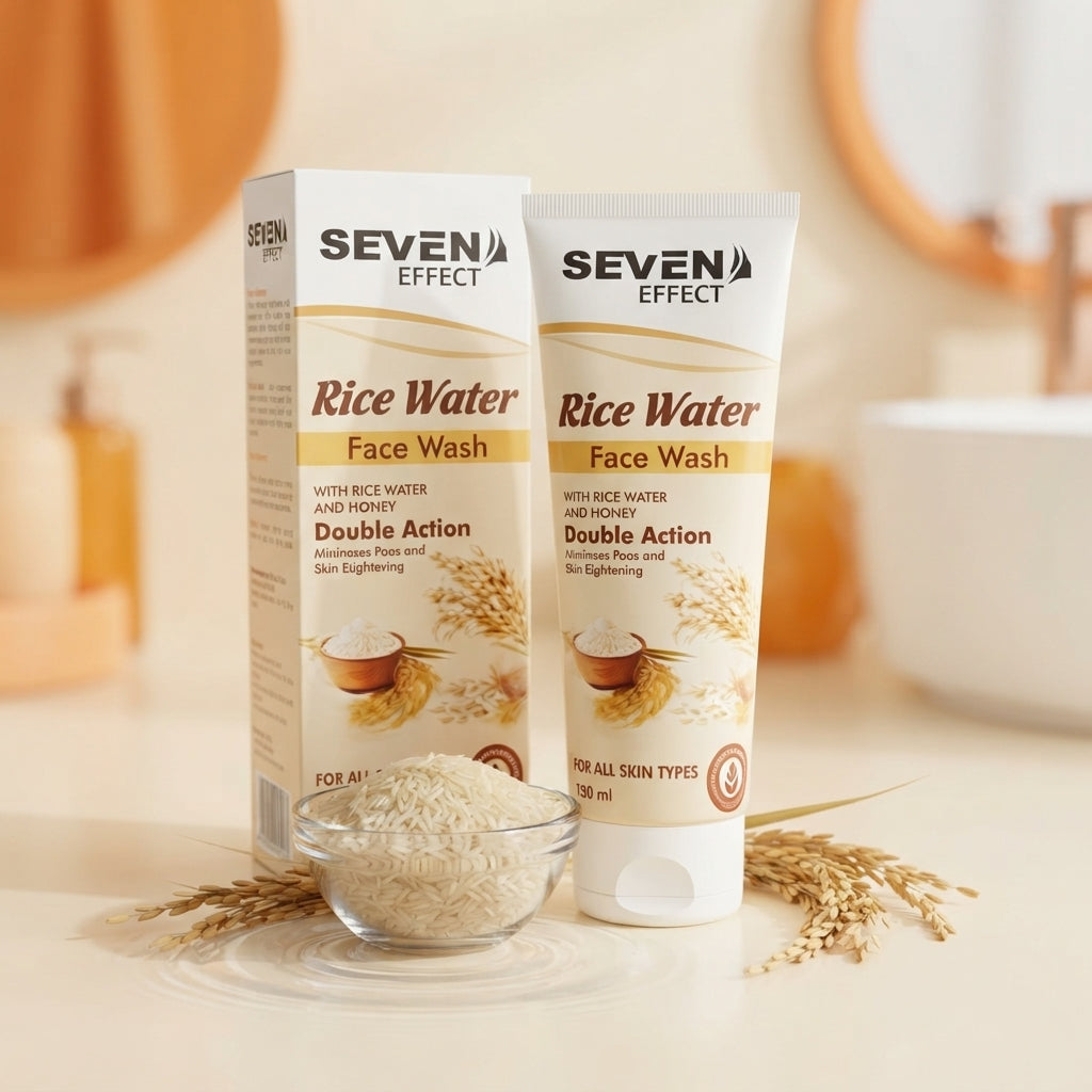 Seven Effect Rice Water Face Wash – Gentle Daily Cleansing & Radiance Care