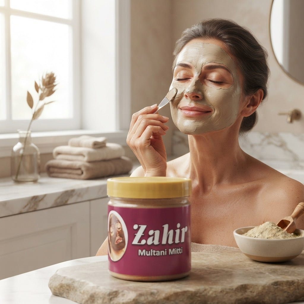 Zahir Multani Mitti – Natural Clay Face Mask for Deep Cleansing & Glowing Skin