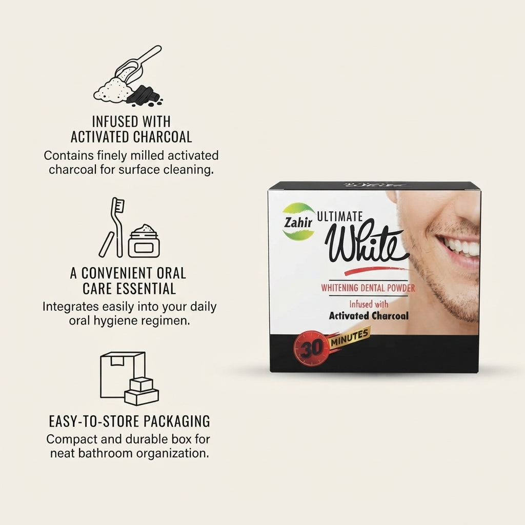 Zahir Whitening Dental Powder with Activated Charcoal – Fresh Smile Care