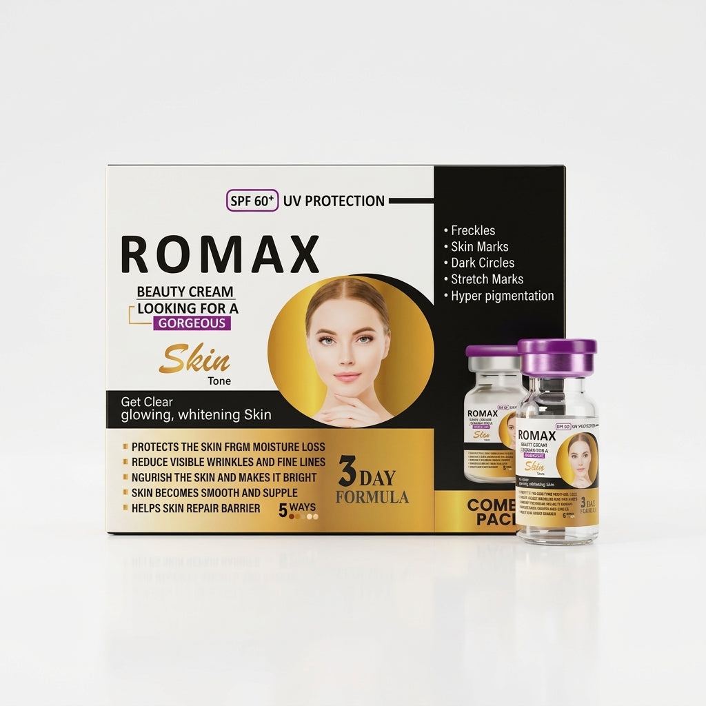 ROMAX Skin Tone Beauty Cream SPF 60+ – Skin Brightening & Moisturizing Cream