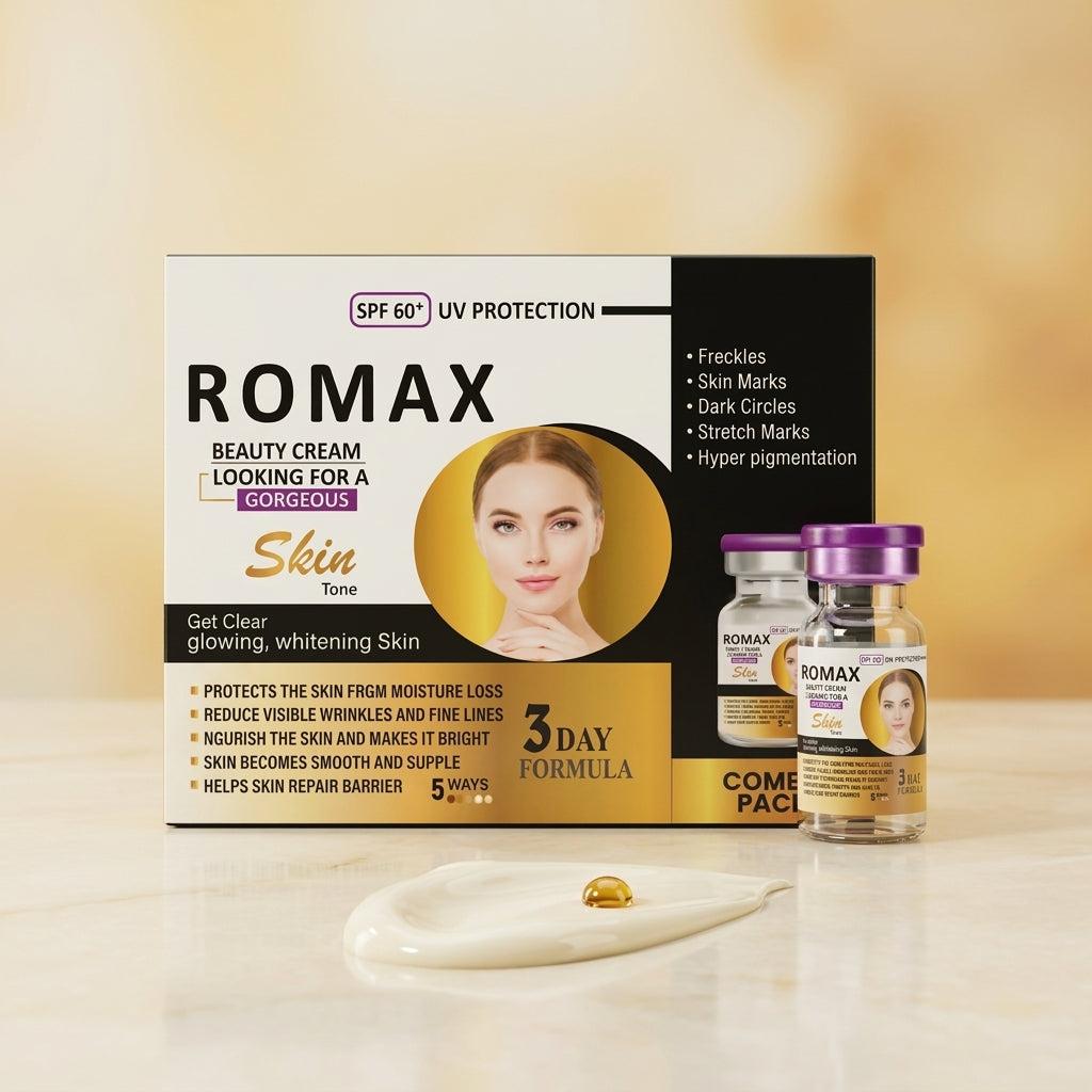 ROMAX Skin Tone Beauty Cream SPF 60+ – Skin Brightening & Moisturizing Cream