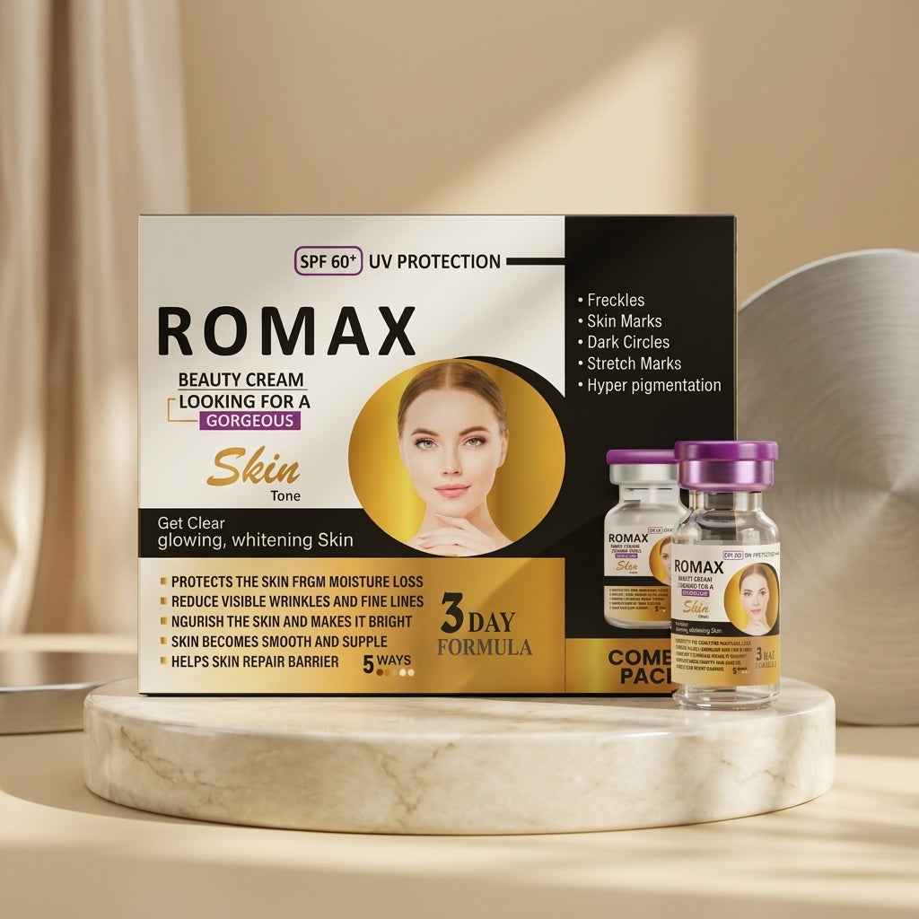 ROMAX Skin Tone Beauty Cream SPF 60+ – Skin Brightening & Moisturizing Cream