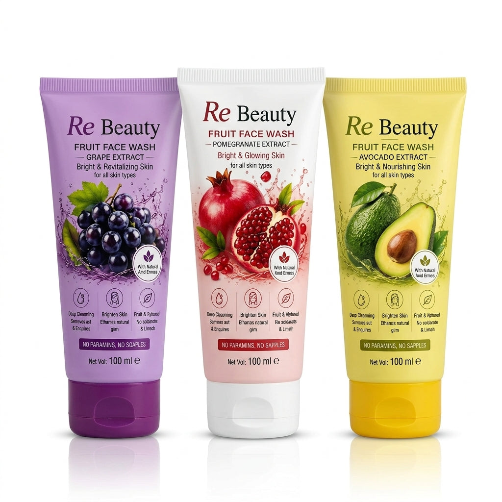 Re-Beauty Fruity Fresh Face Wash – Grape, Pomegranate & Avocado | 100ml
