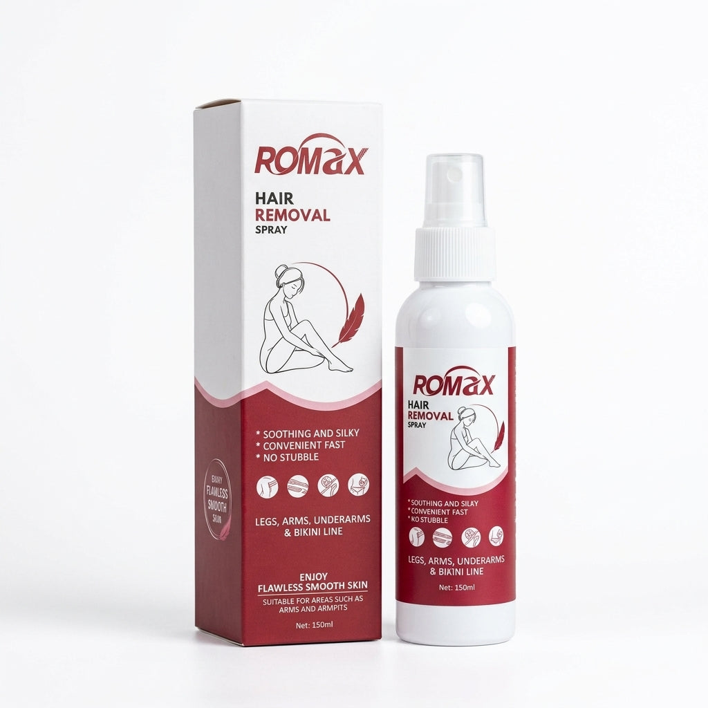Romax Hair Removal Spray – Painless Hair Removal for Smooth & Silky Skin (150ml)