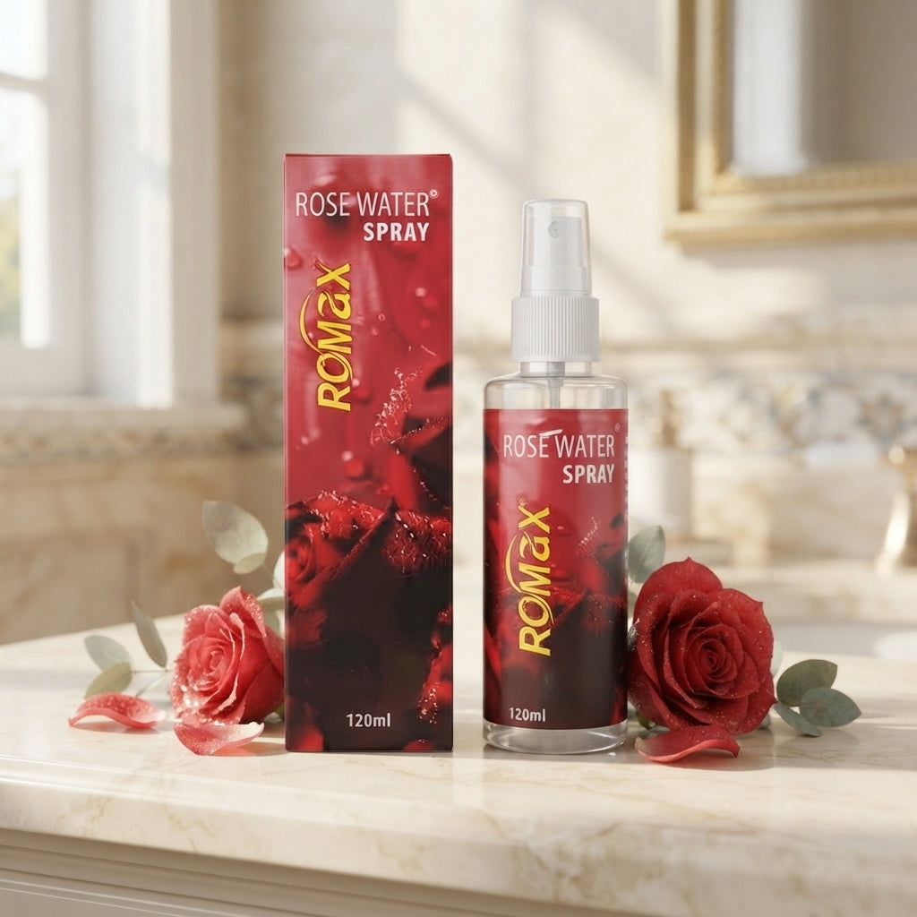 Romax Rose Water Spray – Refreshing Facial Mist (120ml)