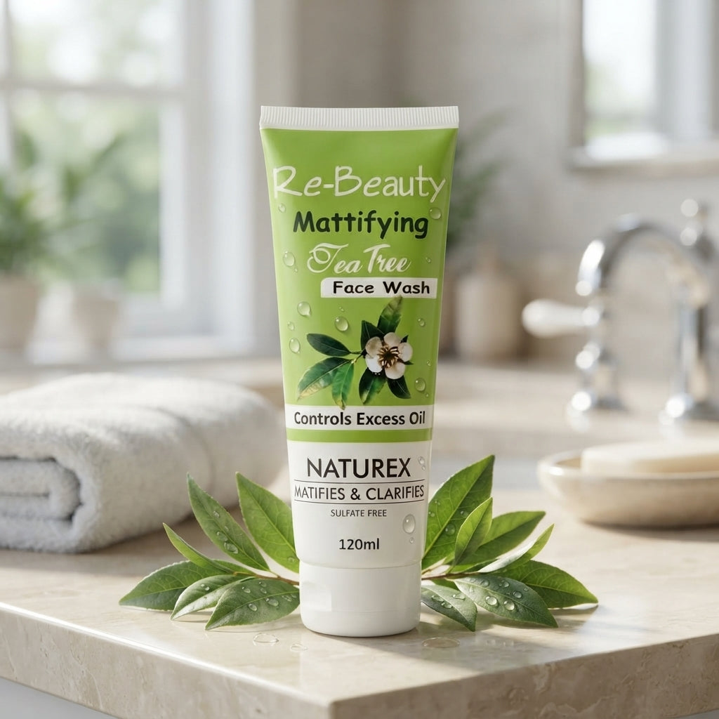Re-Beauty Mattifying Tea Tree Face Wash – Oil Control & Clarifying Cleanser, 120ml
