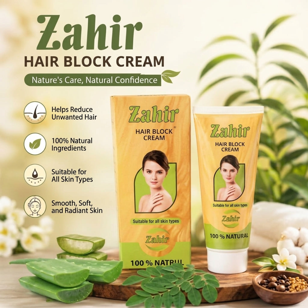 Zahir Hair Block Cream – Gentle Hair Removal Cream for Smooth, Soft Skin
