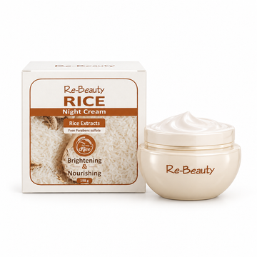 Re-Beauty Rice Night Cream on white background